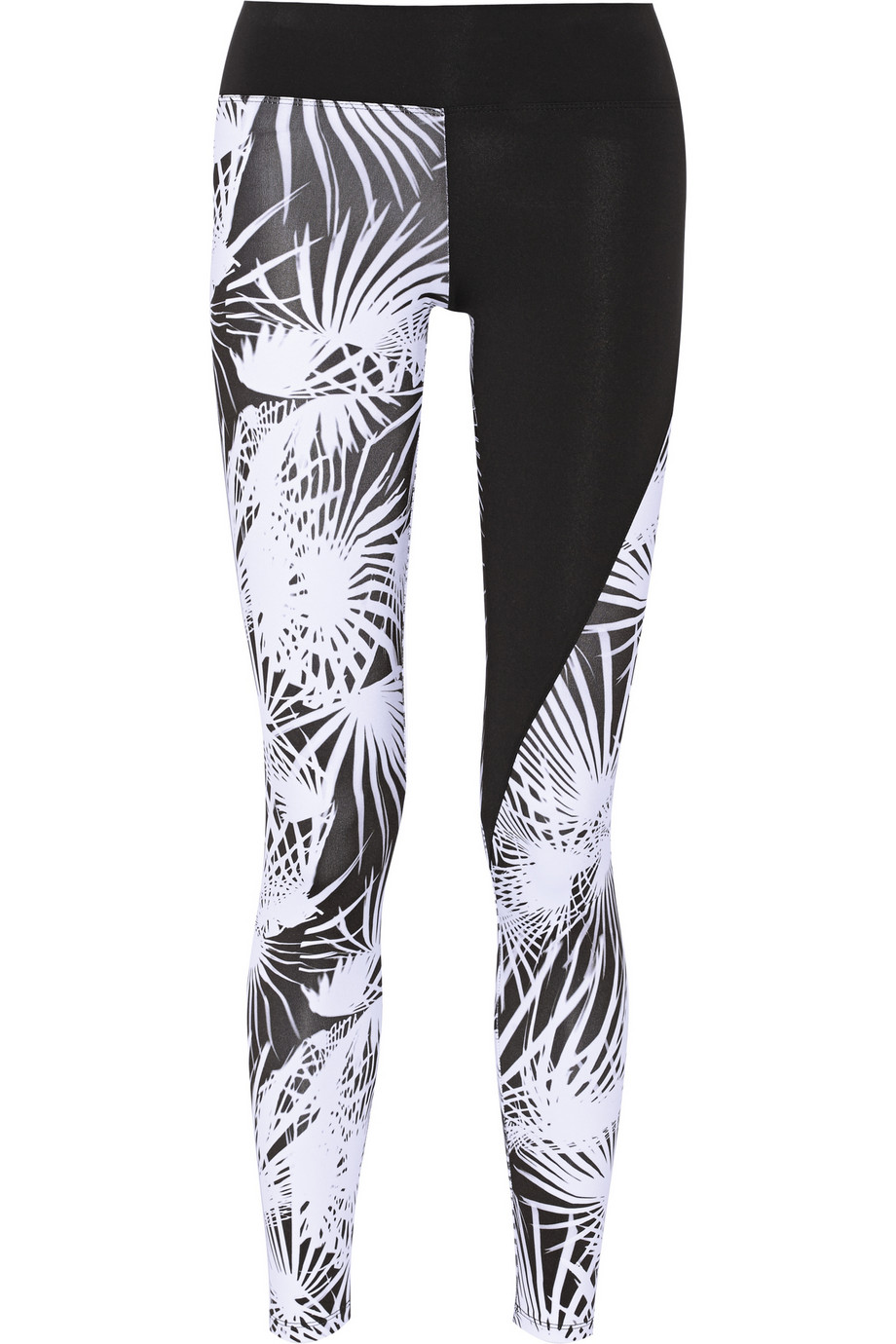 LIVE THE PROCESS Paneled printed stretch-jersey legging